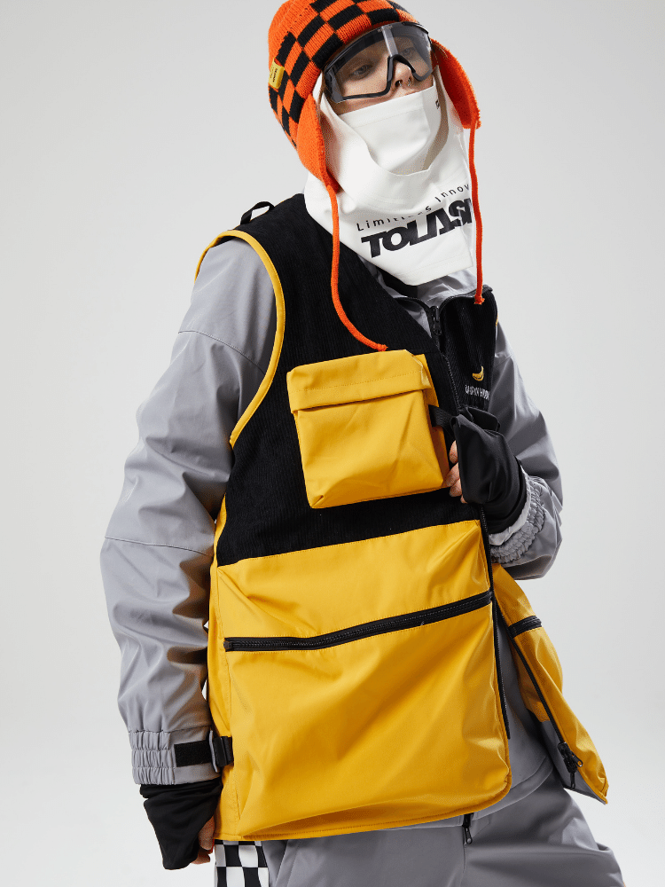 Tolasmik x Banana Hook 23 Colorblock Waistcoat - Snowears-snowboarding skiing outfit accessories