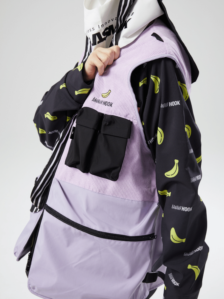 Tolasmik x Banana Hook 23 Colorblock Waistcoat - Snowears-snowboarding skiing outfit accessories