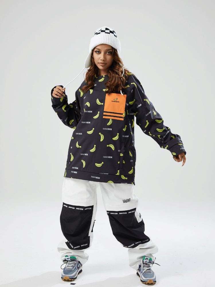 Banana Hook Small Bananas Pullover Fleece Hoodie