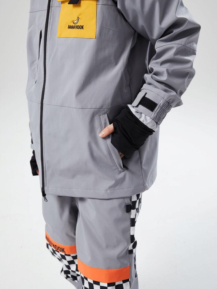 Banana Hook Ollie Collar Jacket - Grey