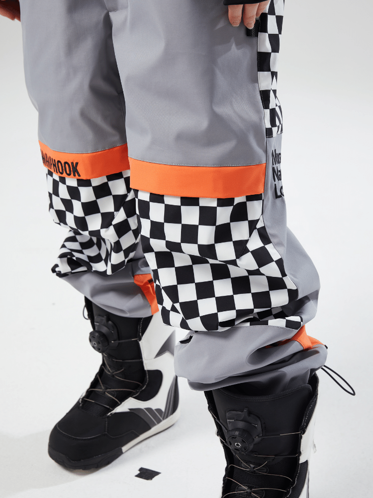 Banana Hook Grey Chess Bibs