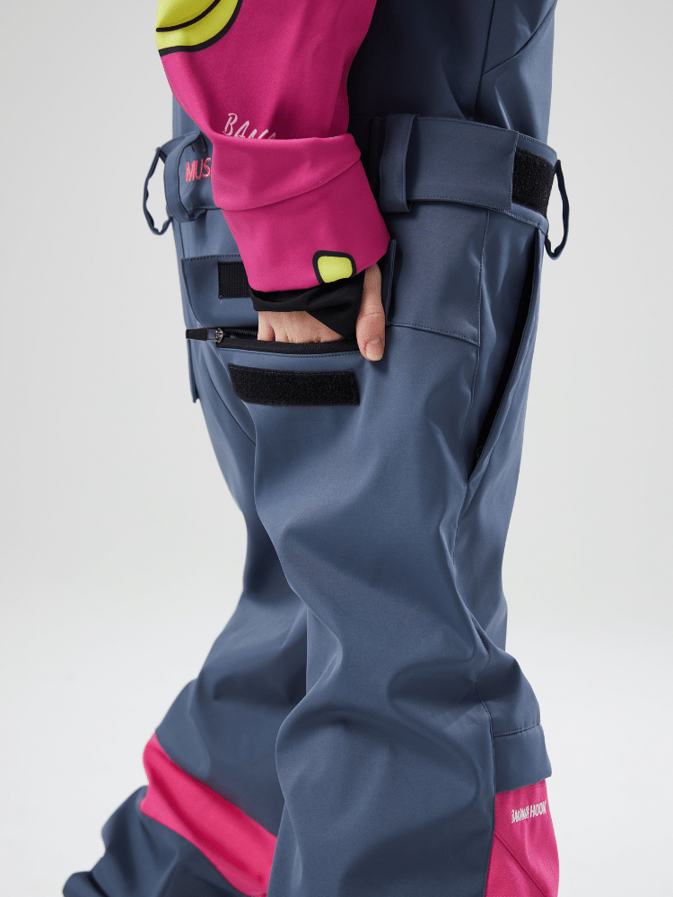 Banana Hook Pink Colorblock Bibs