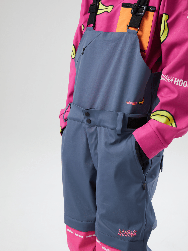 Banana Hook Pink Colorblock Bibs