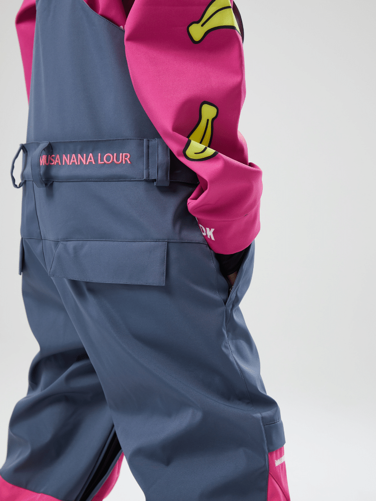 Banana Hook Pink Colorblock Bibs