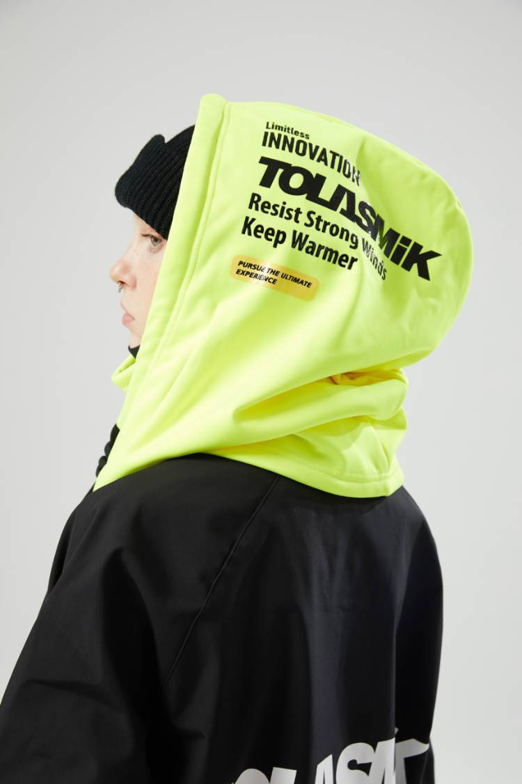 「PRE-ORDER 」Tolasmik Classic Helmet Hood - Fluorescent Yellow - Snowears-snowboarding skiing outfit accessories