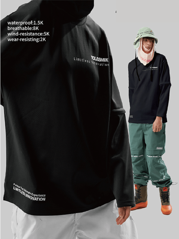 Tolasmik QUICK-DRY Sweatshirt - Black Seris - Snowears-snowboarding skiing outfit accessories