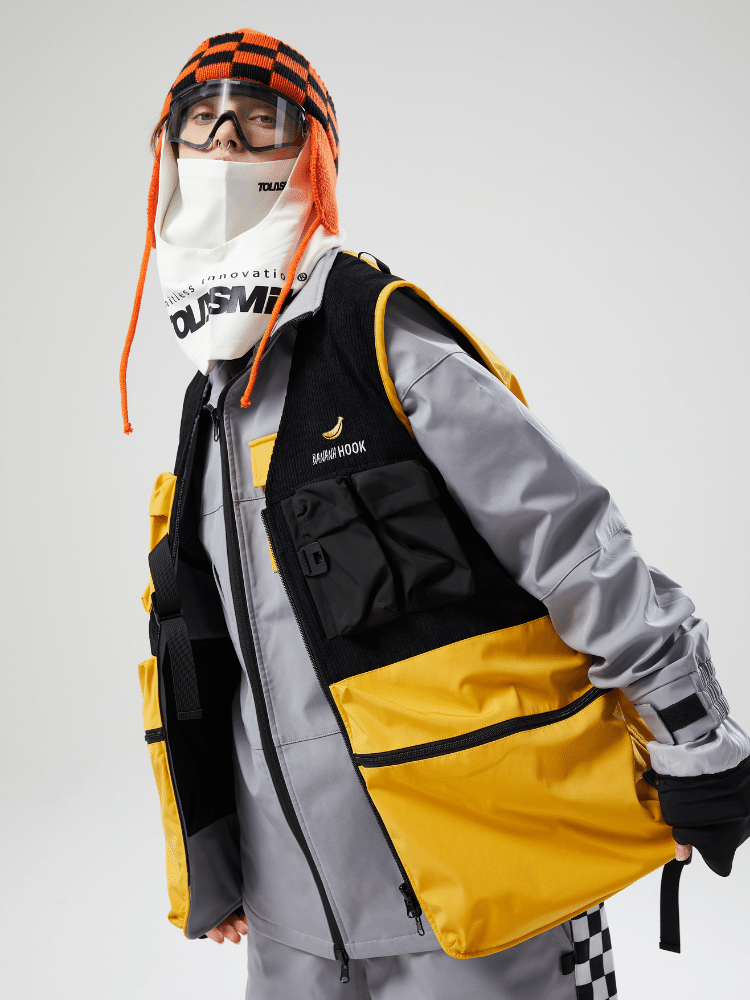 Tolasmik x Banana Hook 23 Colorblock Waistcoat - Snowears-snowboarding skiing outfit accessories